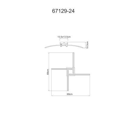 Globo - Plafonnier 4xLED/6W/230V 3000/4000/6000K