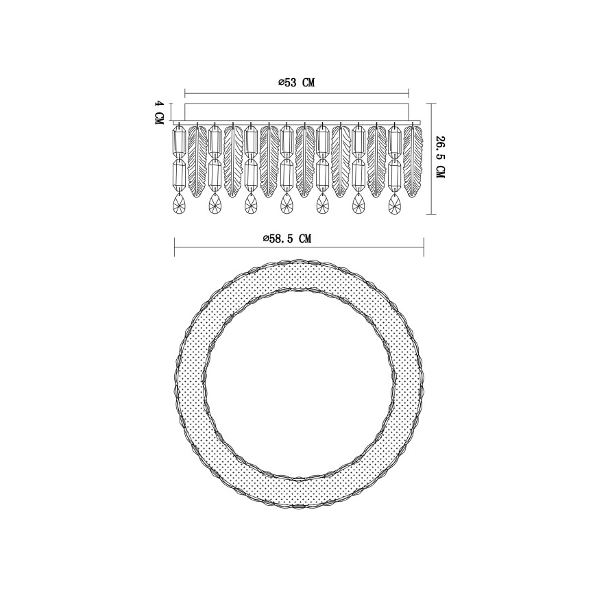 Globo - plafonnier LED/58W/230V 2700–6000K Ø 58,5 cm + télécommande