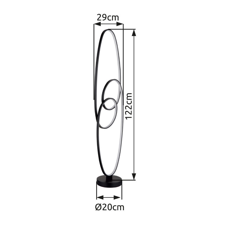 Globo - Lampadaire LED/39W/230V 2700/4000/6500K