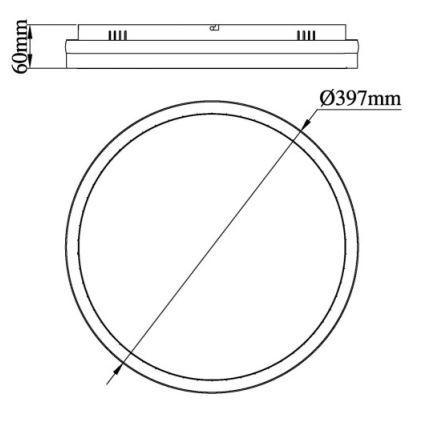 Globo - Plafonnier LED/40W/230V 3000/4000/6000K d. 39,7 cm