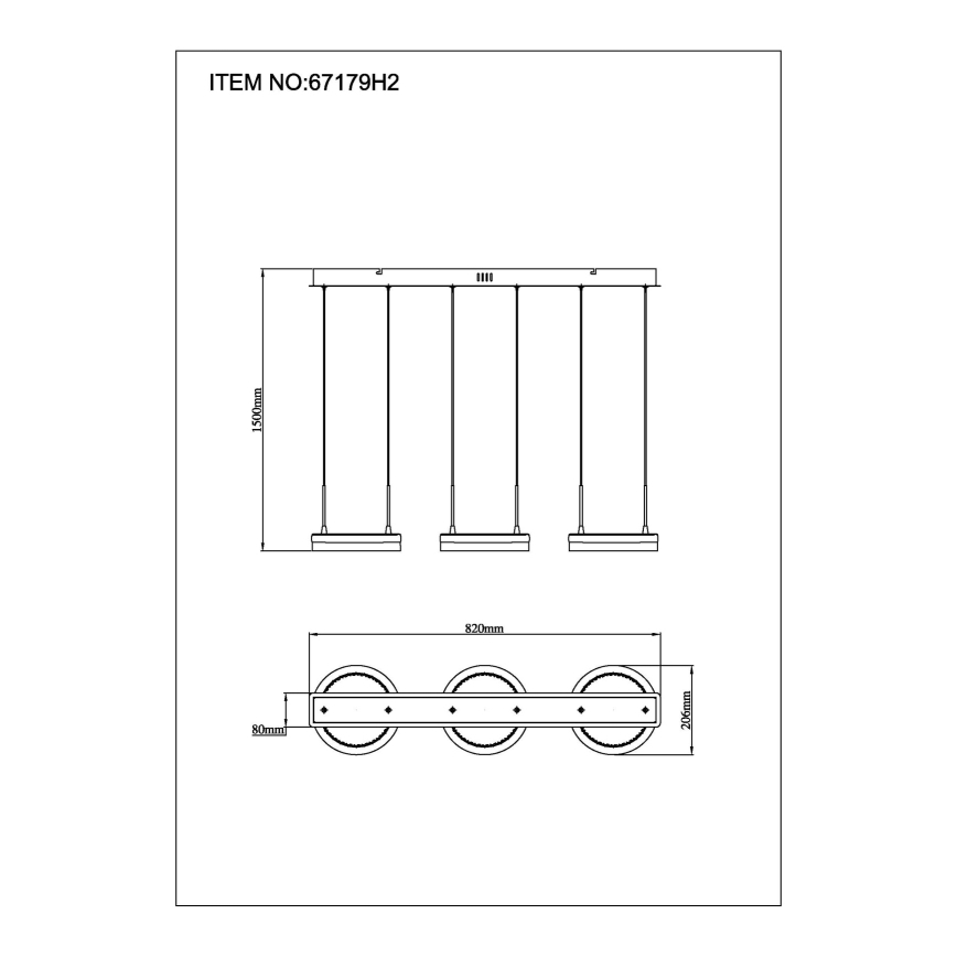 Globo - Suspension LED sur câble LED/40W/230V 3000/4000/6000K