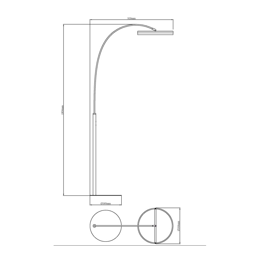 Globo - Lampadaire tactile dimmable LED/24W/230V 3000-6000K