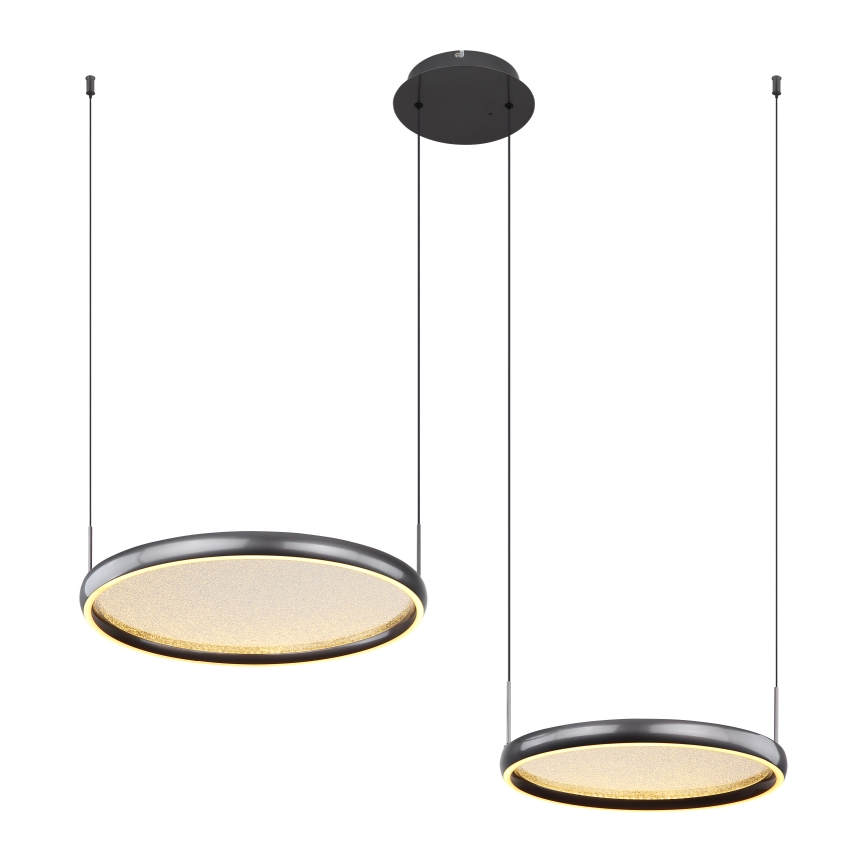 Globo - Suspension filaire à intensité variable LED/50W/230V 2700-6000K noir + Télécommande