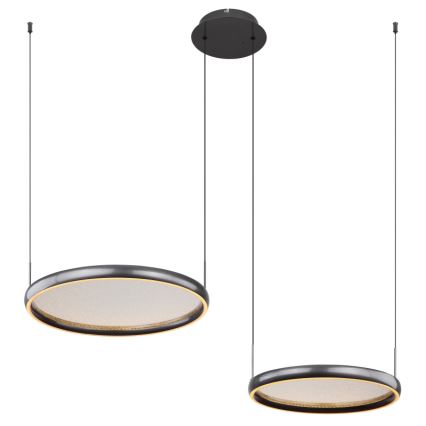 Globo - Suspension filaire à intensité variable LED/50W/230V 2700-6000K noir + Télécommande