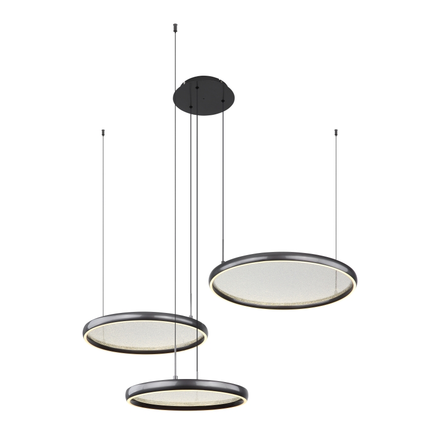 Globo - Suspension filaire à intensité variable LED/55W/230V 2700-6000K noir + Télécommande