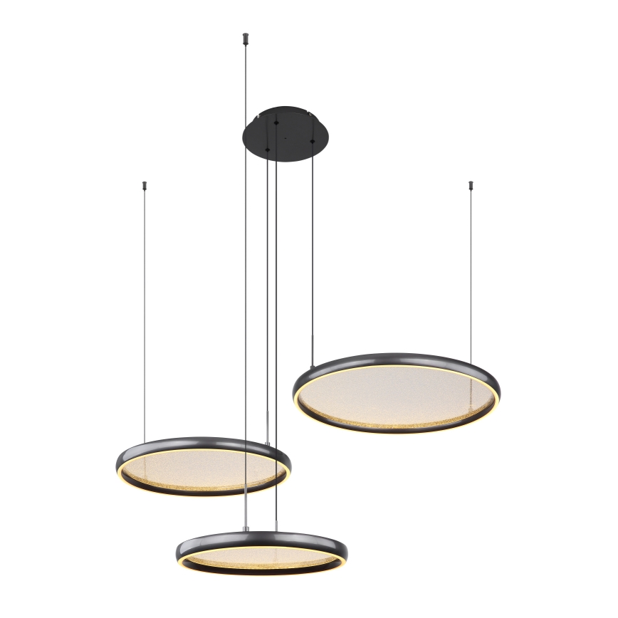 Globo - Suspension filaire à intensité variable LED/55W/230V 2700-6000K noir + Télécommande