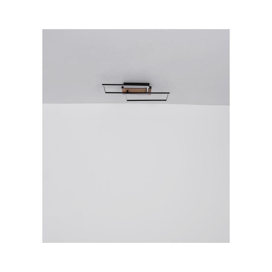Globo - Plafonnier LED/40W/230V 62x27 cm chrome mat/noir