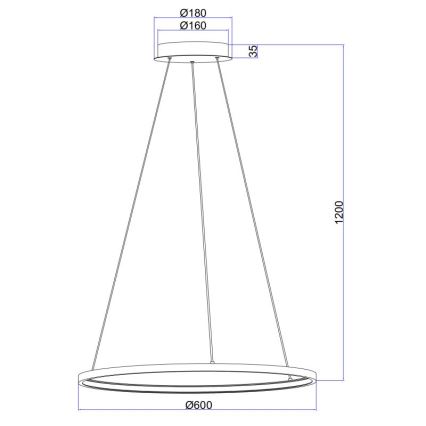 Globo - Suspension filaire LED/29W/230V