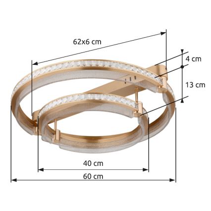 Globo - Plafonnier à intensité variable LED/78W/230V 2700K-6000K + télécommande