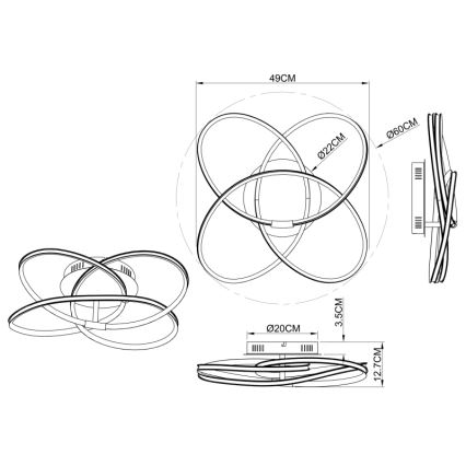 Globo - LED Plafonnier LED/30W/230V