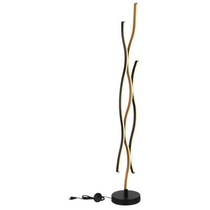 Globo - Lampadaire LED/28W/230V 3000K noir/doré