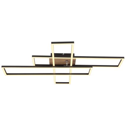 Globo - Plafonnier LED/40W/230V 3000K 60x80 cm noir
