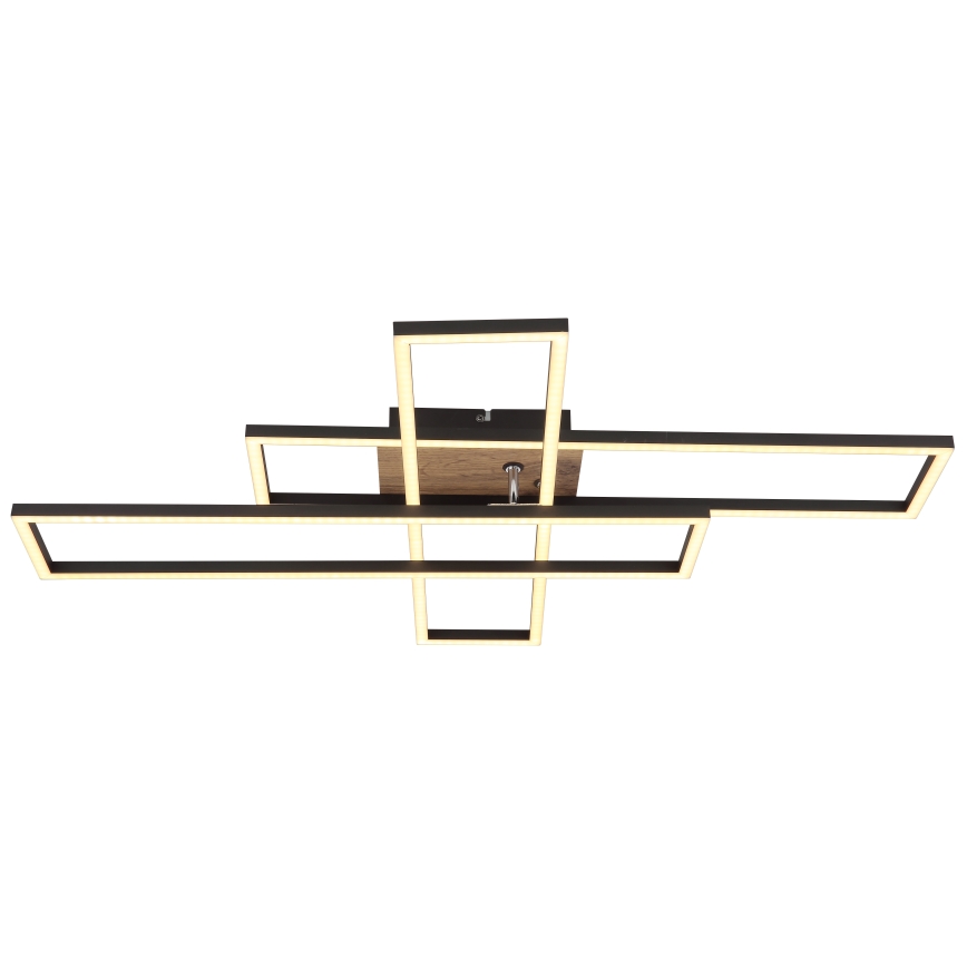 Globo - Plafonnier LED/40W/230V 3000K 60x80 cm noir