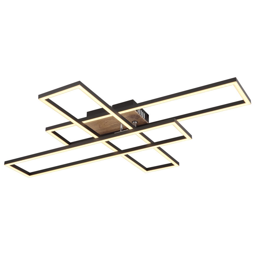 Globo - Plafonnier LED/40W/230V 3000K 60x80 cm noir