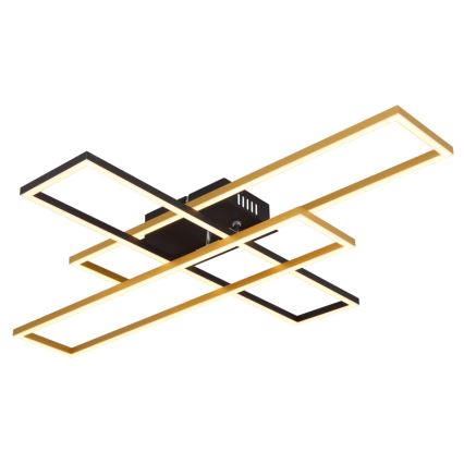 Globo - Plafonnier LED/40W/230V 3000K 60x80 cm noir/doré