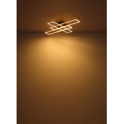 Globo - Plafonnier LED/40W/230V 3000K 60x80 cm noir/doré