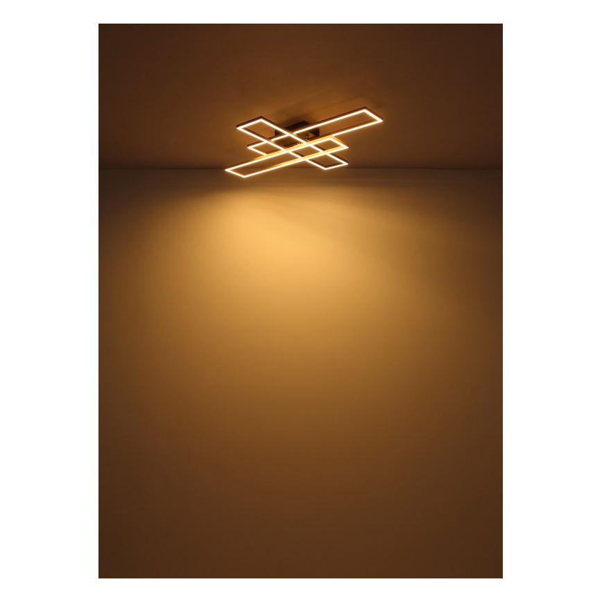 Globo - Plafonnier LED/40W/230V 3000K 60x80 cm noir/doré