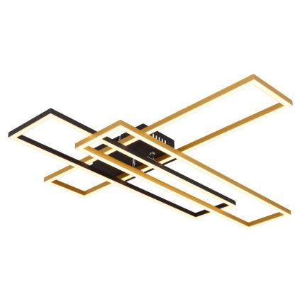 Globo - Plafonnier LED/40W/230V 3000K 60x80 cm noir/doré