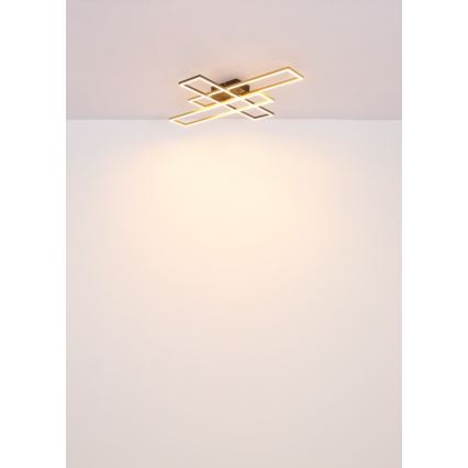 Globo - Plafonnier LED/40W/230V 3000K 60x80 cm noir/doré