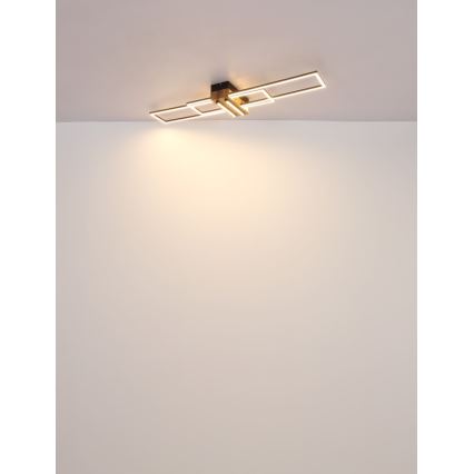 Globo - Plafonnier LED/40W/230V 3000K 25x100 cm noir
