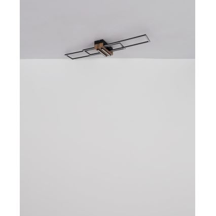 Globo - Plafonnier LED/40W/230V 3000K 25x100 cm noir