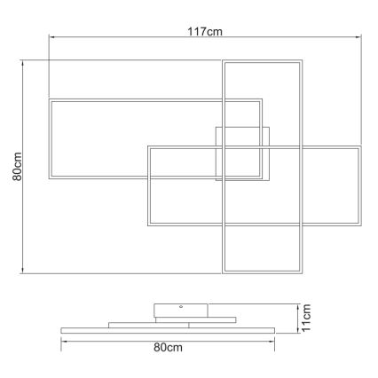 Globo - Plafonnier à intensité variable LED/100W/230V 3000-6000K + télécommande