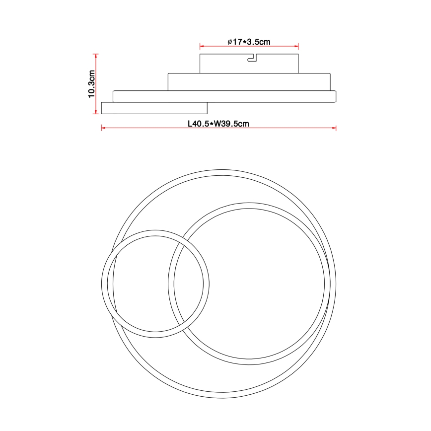 Globo - Plafonnier LED/36W/230V