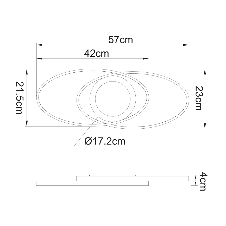 Globo - Plafonnier LED/24W/230V