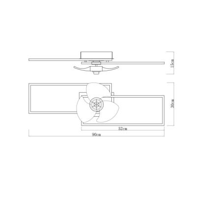 Globo - Plafonnier LED dimmable avec ventilateur LED/38W/230V 3000-6500K + télécommande