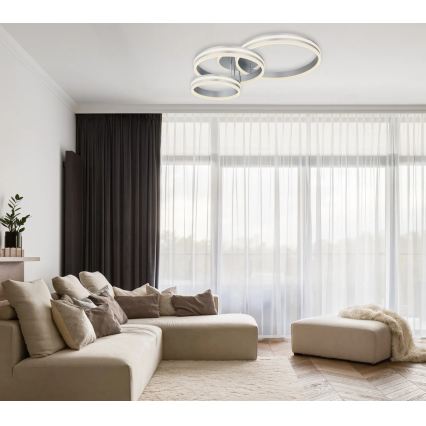 Globo - Plafonnier LED dimmable LED/72W/230V 2700-6000K 60x80 cm + télécommande