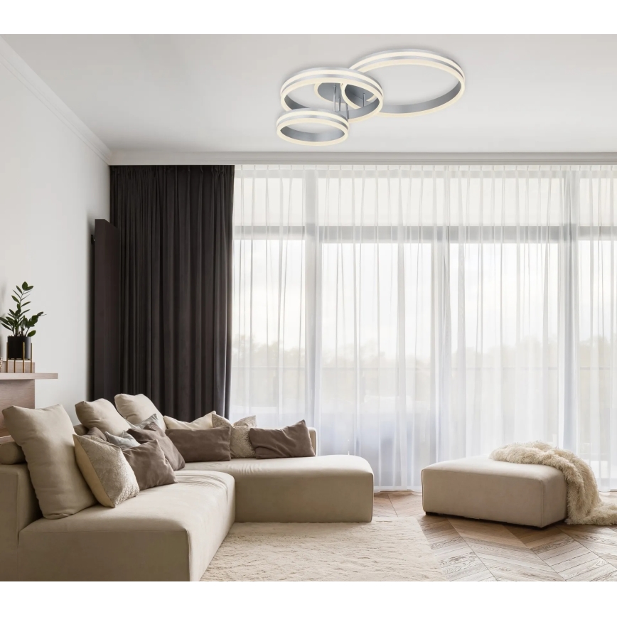 Globo - Plafonnier LED dimmable LED/72W/230V 2700-6000K 60x80 cm + télécommande