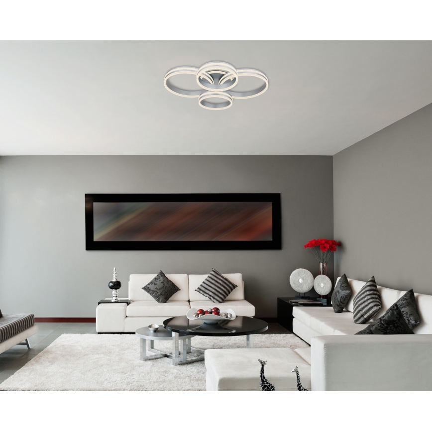 Globo - Plafonnier à intensité variable LED/90W/230V 2700-6000K 68x85 cm + Télécommande
