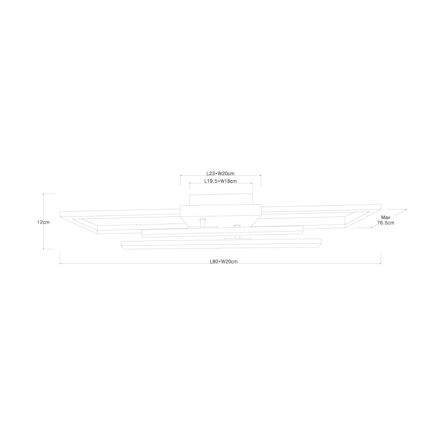 Globo - Plafonnier LED/24W/230V 3000K 20x80 cm