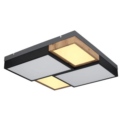 Globo 67286-50 - Plafonnier LED GUNDI LED/50W/230V 60x60 cm marron/noir