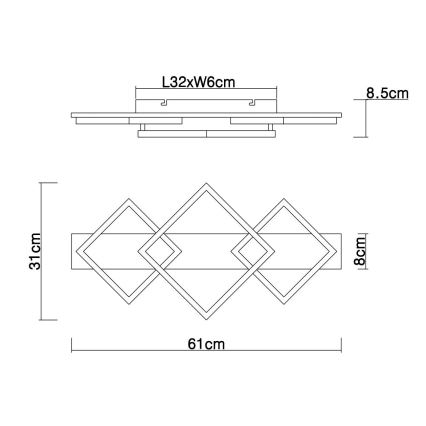 Globo - Plafonnier LED LED/24W/230V