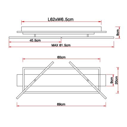 Globo - Plafonnier LED LED/32W/230V