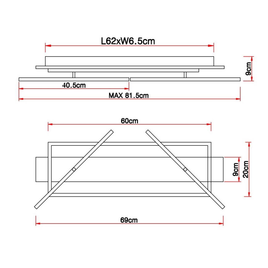 Globo - Plafonnier LED LED/32W/230V