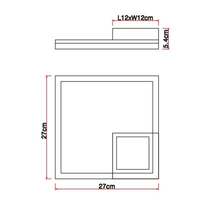 Globo - Plafonnier LED LED/12W/230V