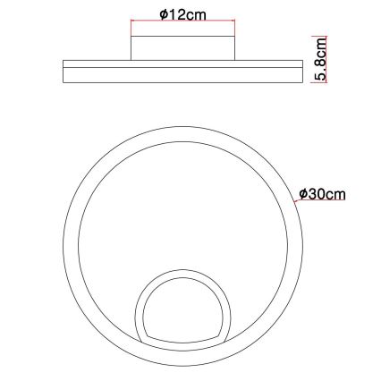 Globo - Plafonnier LED LED/12W/230V