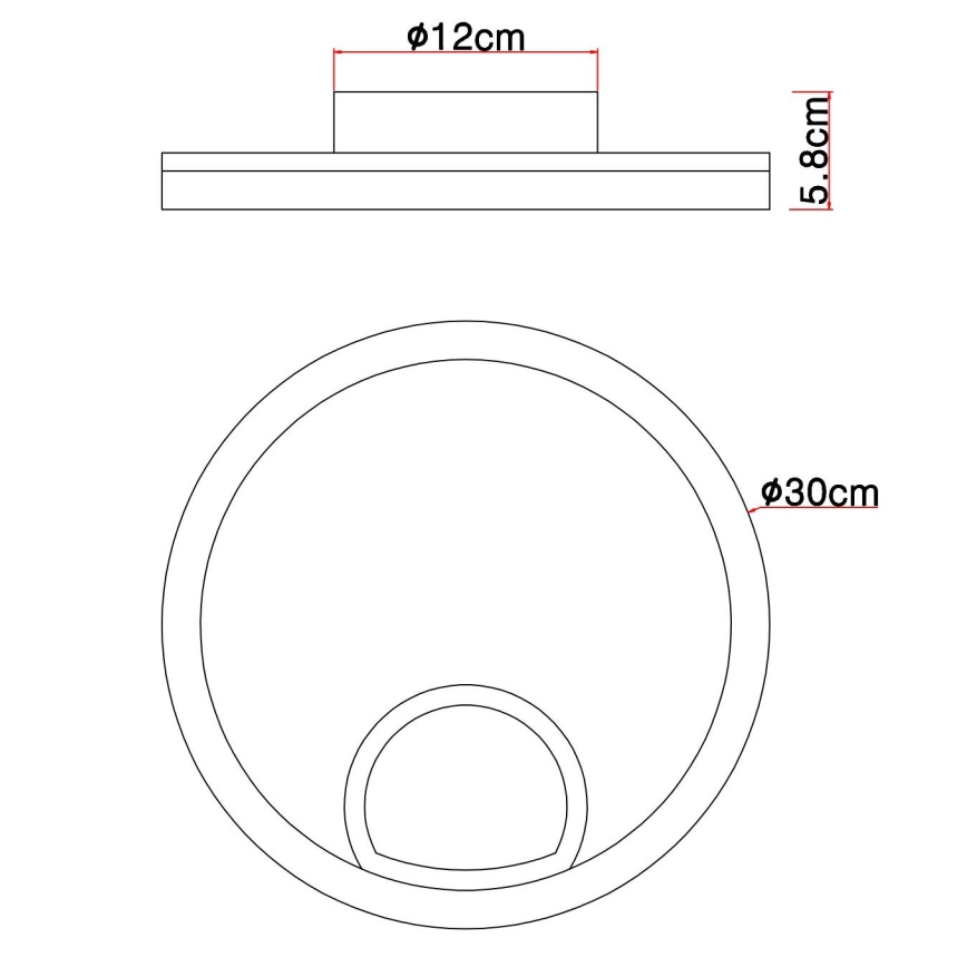 Globo - Plafonnier LED LED/12W/230V