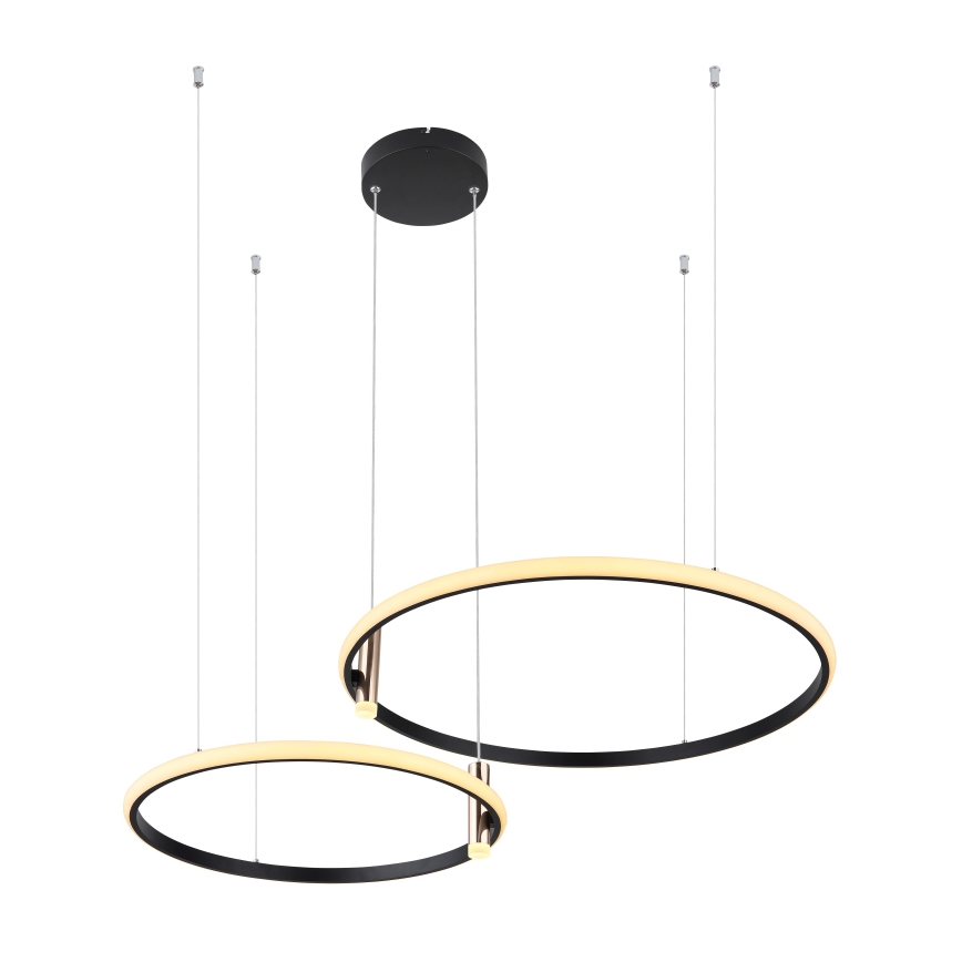 Globo - Suspension filaire à intensité variable LED/55W/230V 2700-6000K noir + Télécommande