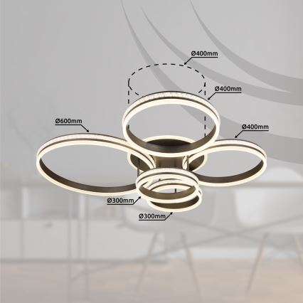 Globo - Plafonnier à intensité variable LED/120W/230V 2700K-6000K + télécommande