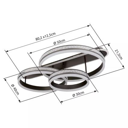Globo - Plafonnier à intensité variable LED/75W/230V 2700K-6000K + télécommande