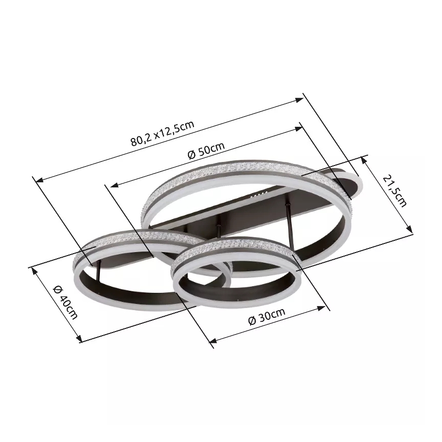 Globo - Plafonnier à intensité variable LED/75W/230V 2700K-6000K + télécommande