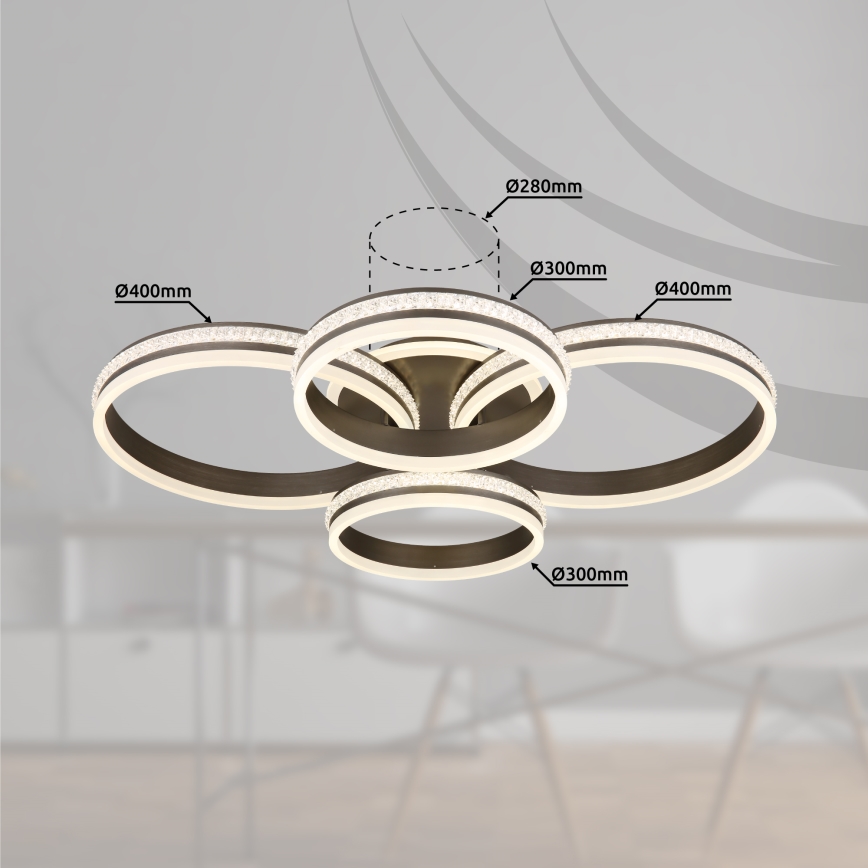Globo - Plafonnier à intensité variable LED/90W/230V 2700K-6000K + télécommande