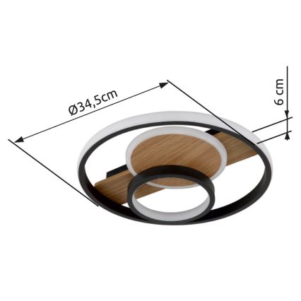 Globo - Plafonnier LED/24W/230V