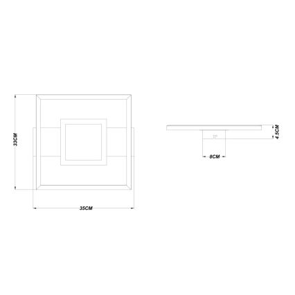 Globo - Plafonnier LED/18W/230V 3000K 35x33 cm