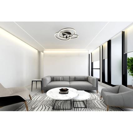 Globo - Plafonnier LED dimmable 75 W, 230 V, 2700–6000 K, Ø 78 cm + télécommande