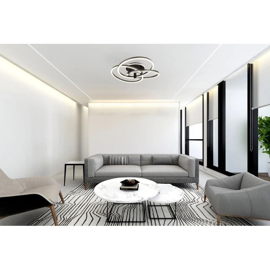 Globo - Plafonnier LED dimmable 75 W, 230 V, 2700–6000 K, Ø 78 cm + télécommande