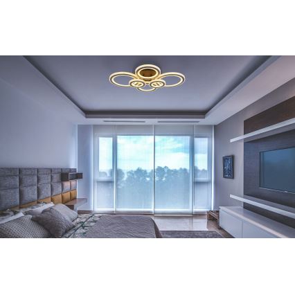 Globo - Plafonnier à intensité variable LED/60W/230V 2700-6000K 56x78 cm anthracite + Télécommande